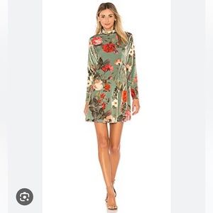 Revolve Velvet Floral Dress